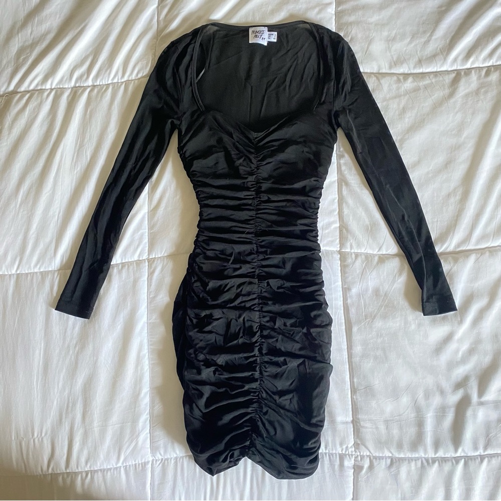 NWOT black bodycon princess polly dress